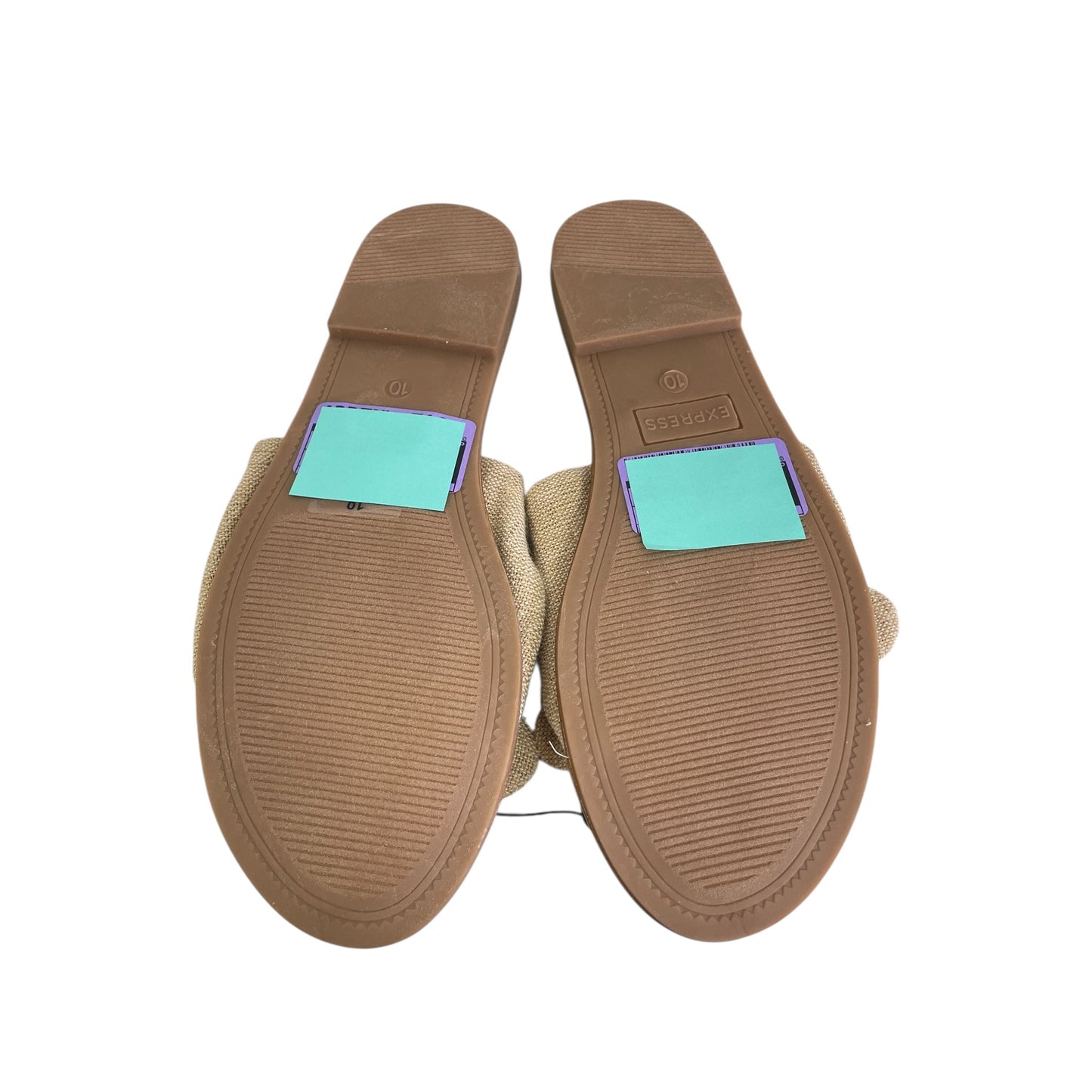 Sandals Flip Flops By Express In Tan, Size:10
