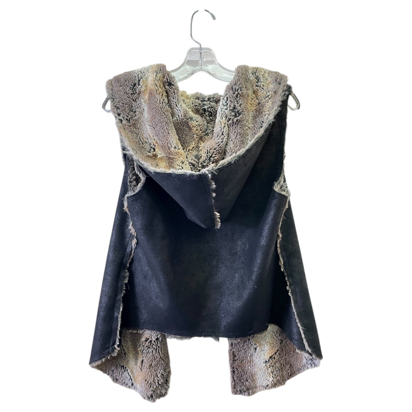 Vest Faux Fur & Sherpa By Dylan In Black, Size:M