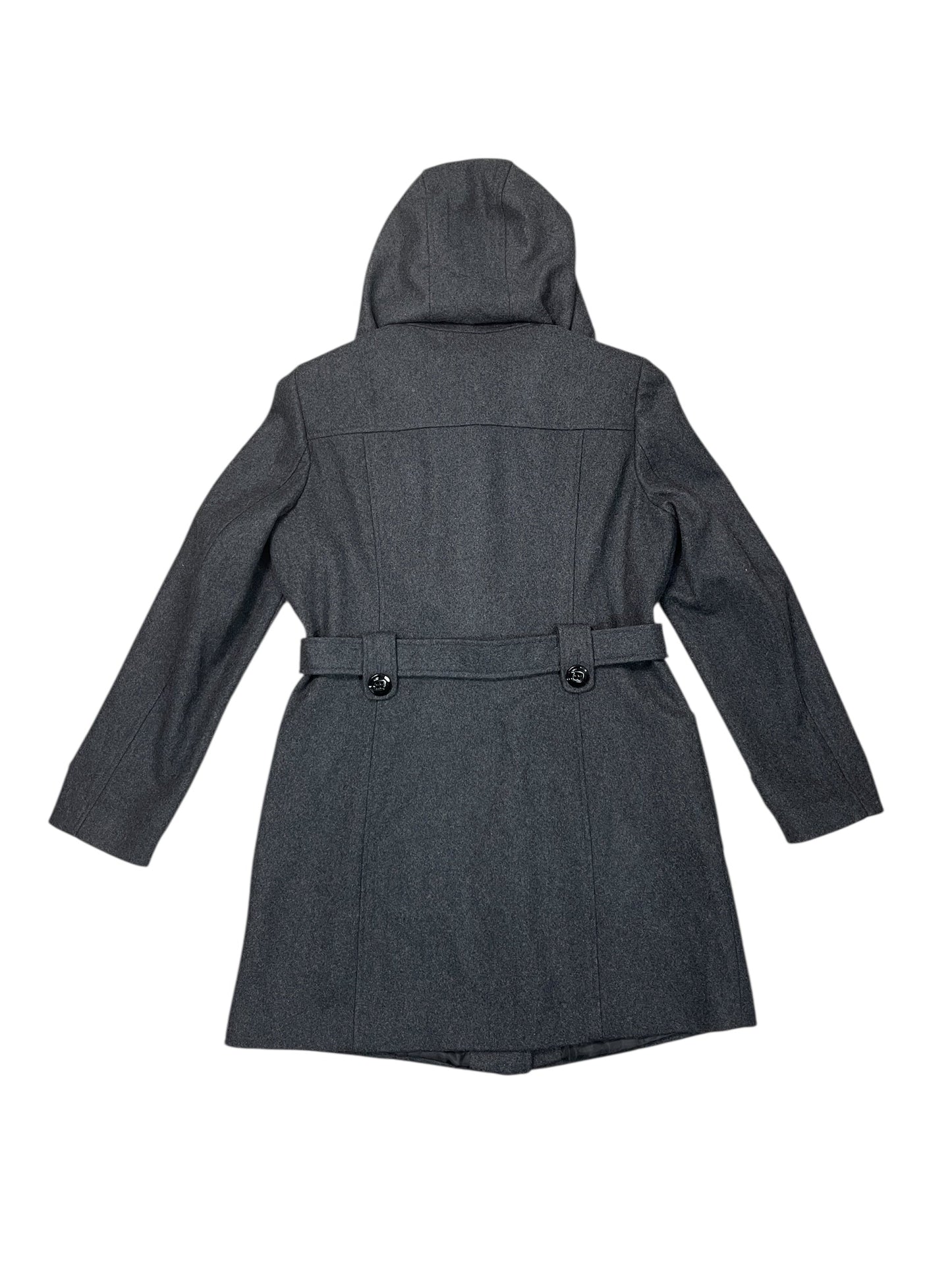 Coat Parka By Liz Claiborne In Grey, Size:L