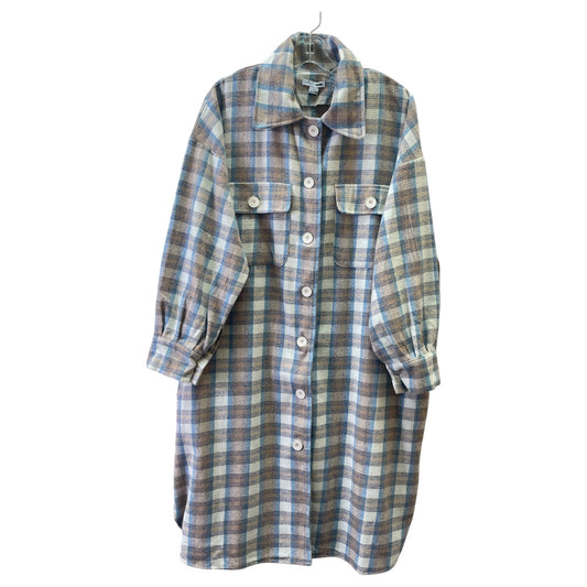 Jacket Shirt By Fashion Nova In Cream, Size:S