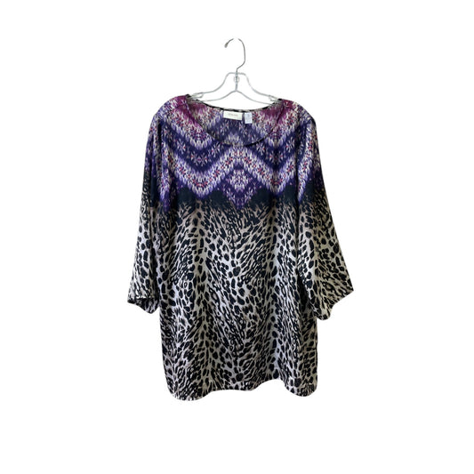 Top Ls By Chicos In Brown & Purple, Size:Xl
