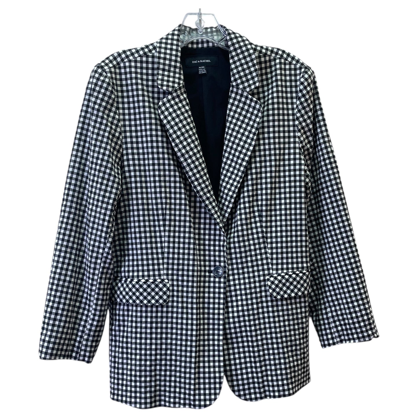 Blazer By Zac And Rachel In Black & White, Size:Xl