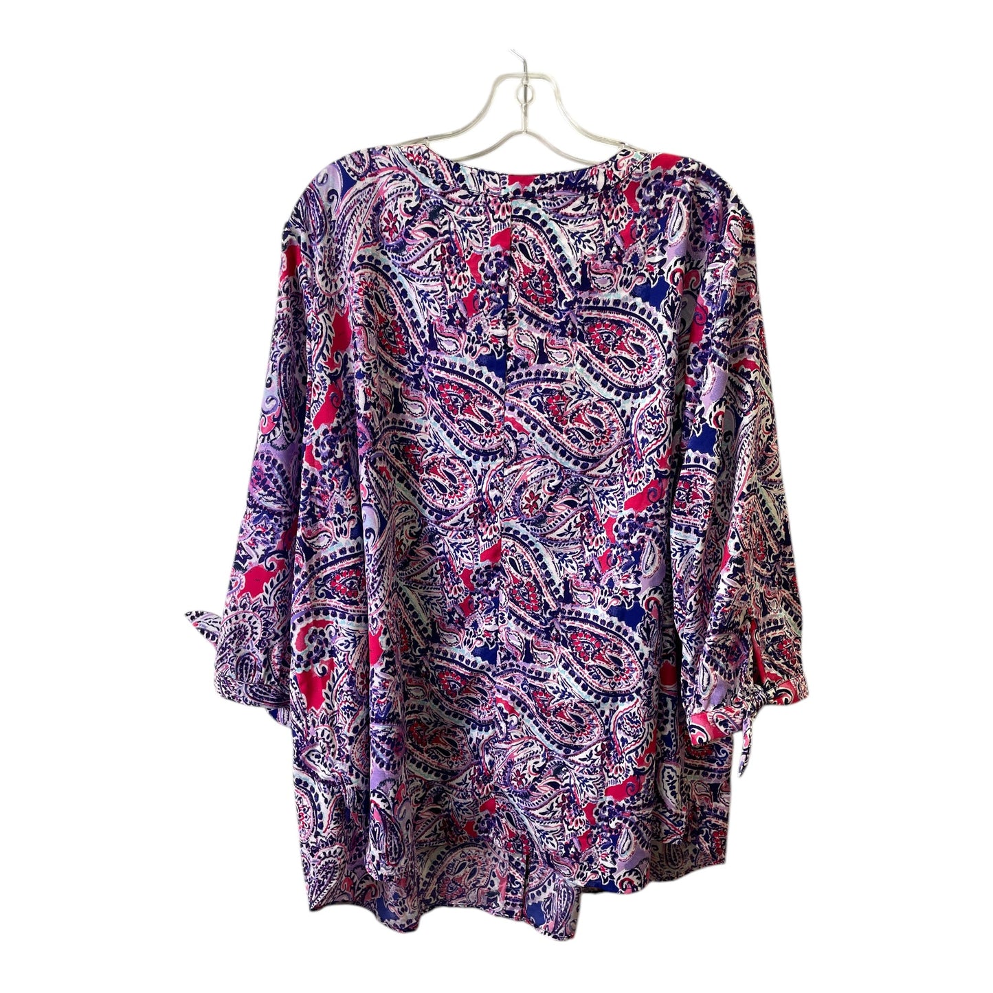 Top 3/4 Sleeve By Catherines In Purple, Size:2X