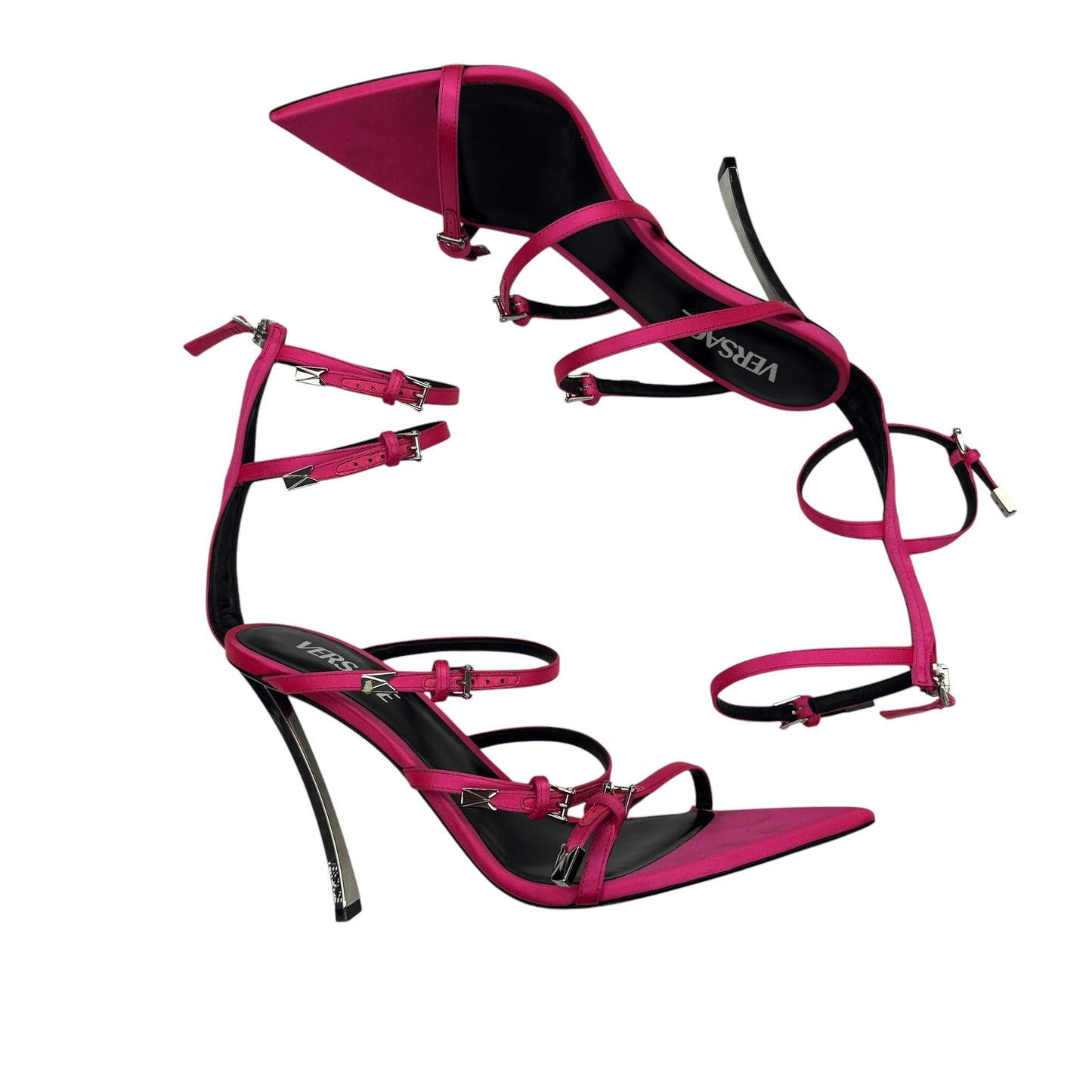 Shoes Luxury Designer By Versace In Pink, Size:9.5