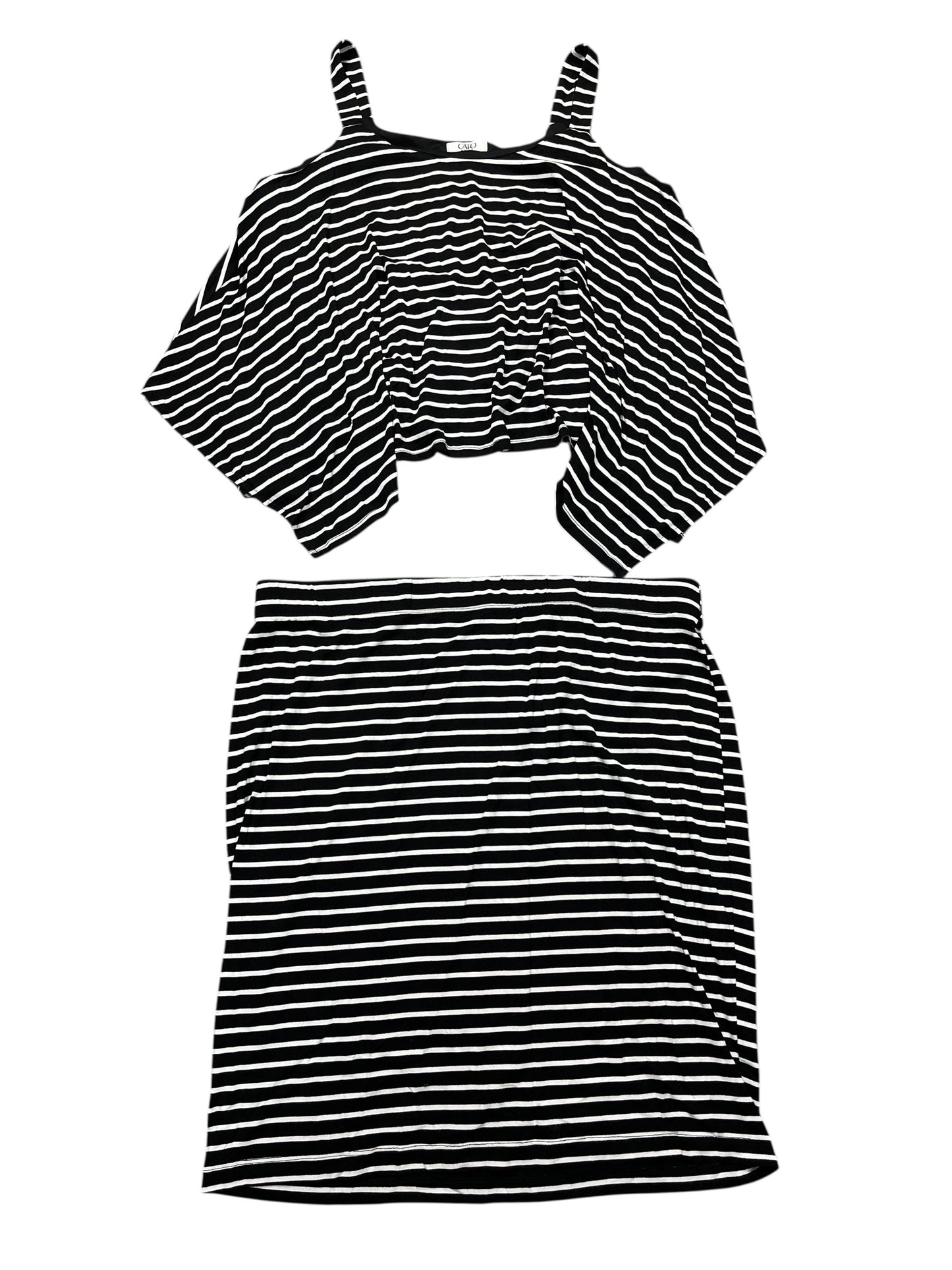 Skirt Set 2Pc By Cato In Black, Size:Xl