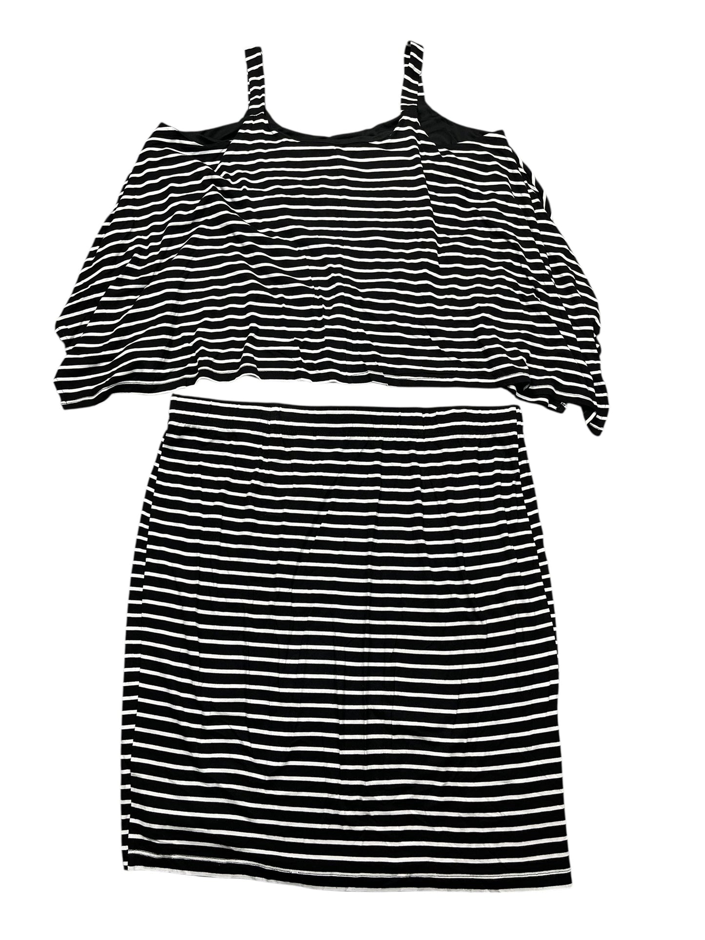 Skirt Set 2Pc By Cato In Black, Size:Xl
