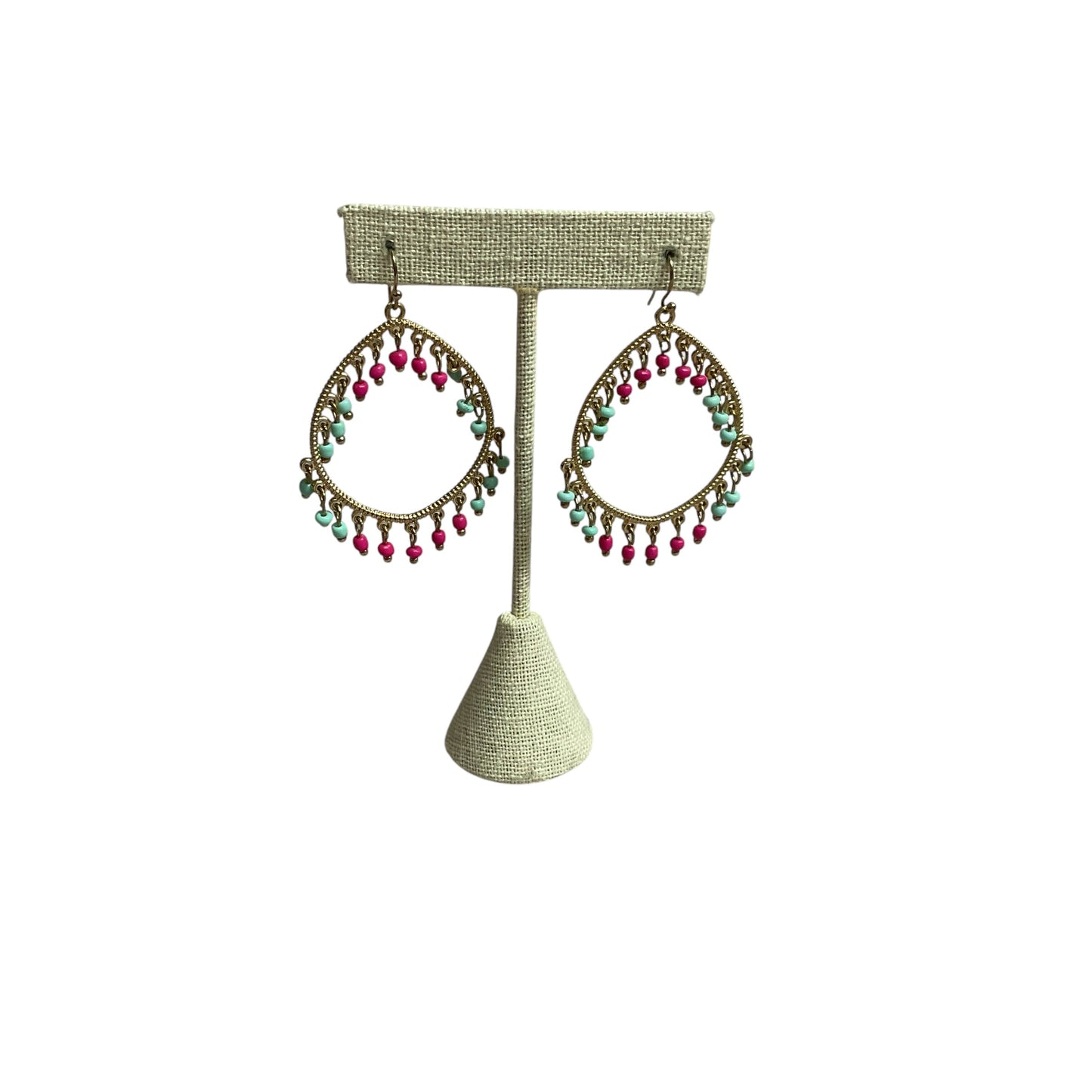 Earrings Dangle/Drop By Clothes Mentor In Gold & Pink