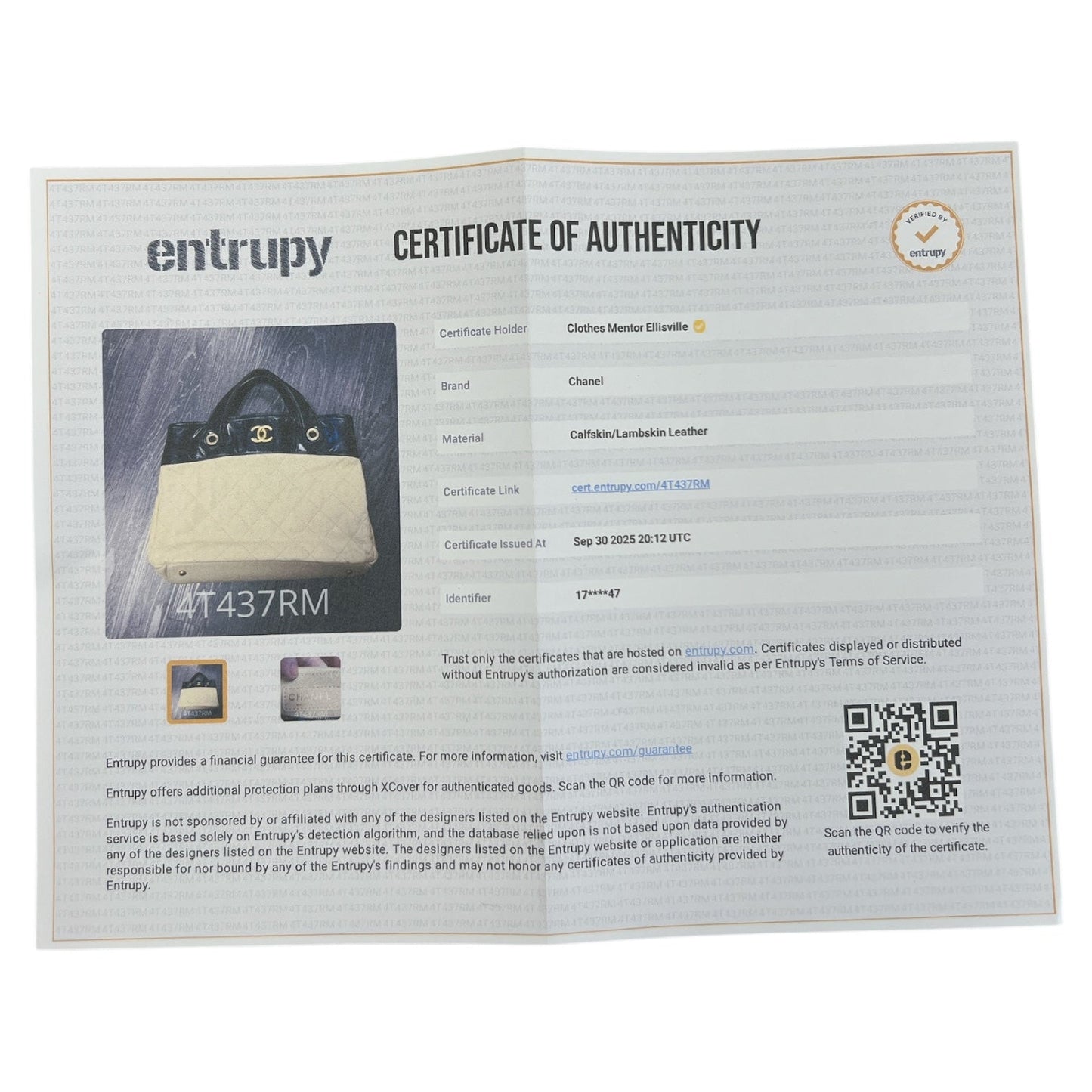 Handbag Luxury Designer By Chanel In Cream, Size:Medium