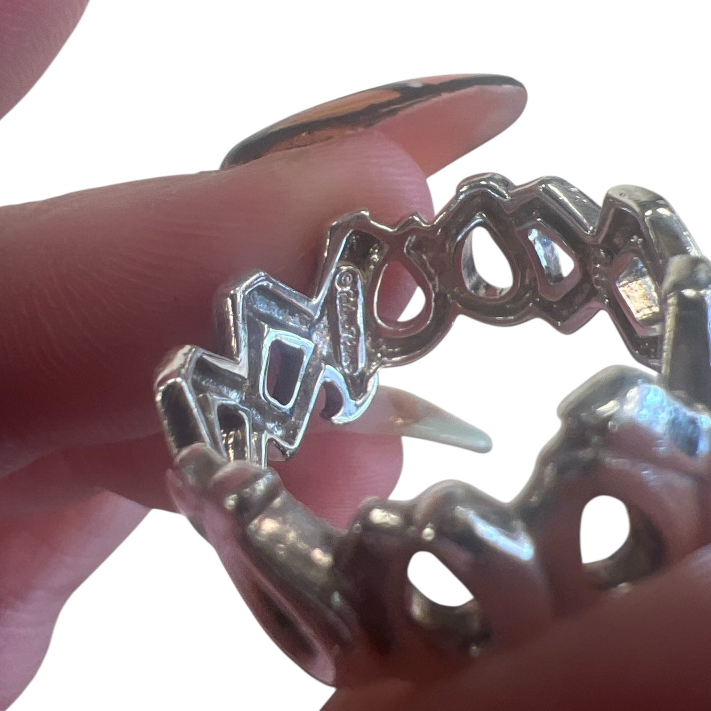 Ring Luxury Designer By Tiffany And Company In Silver, Size:9