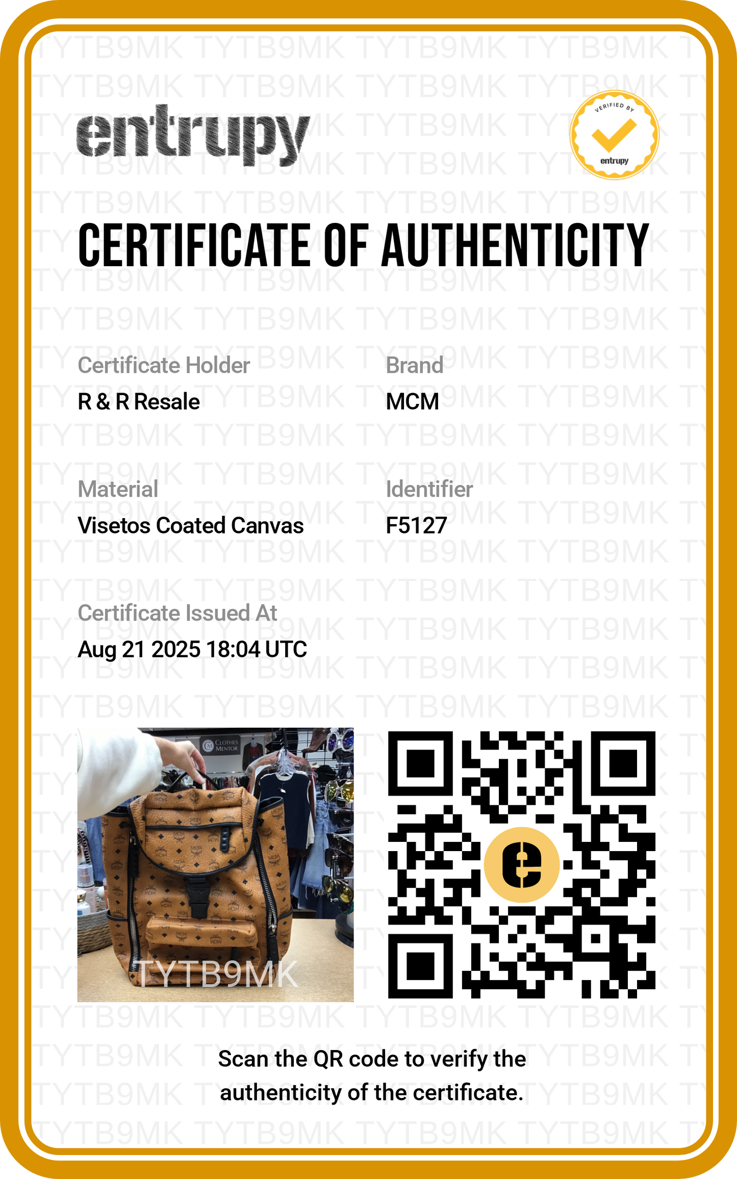 BACKPACK LUXURY DESIGNER by MCM In BROWN, Size: LARGE