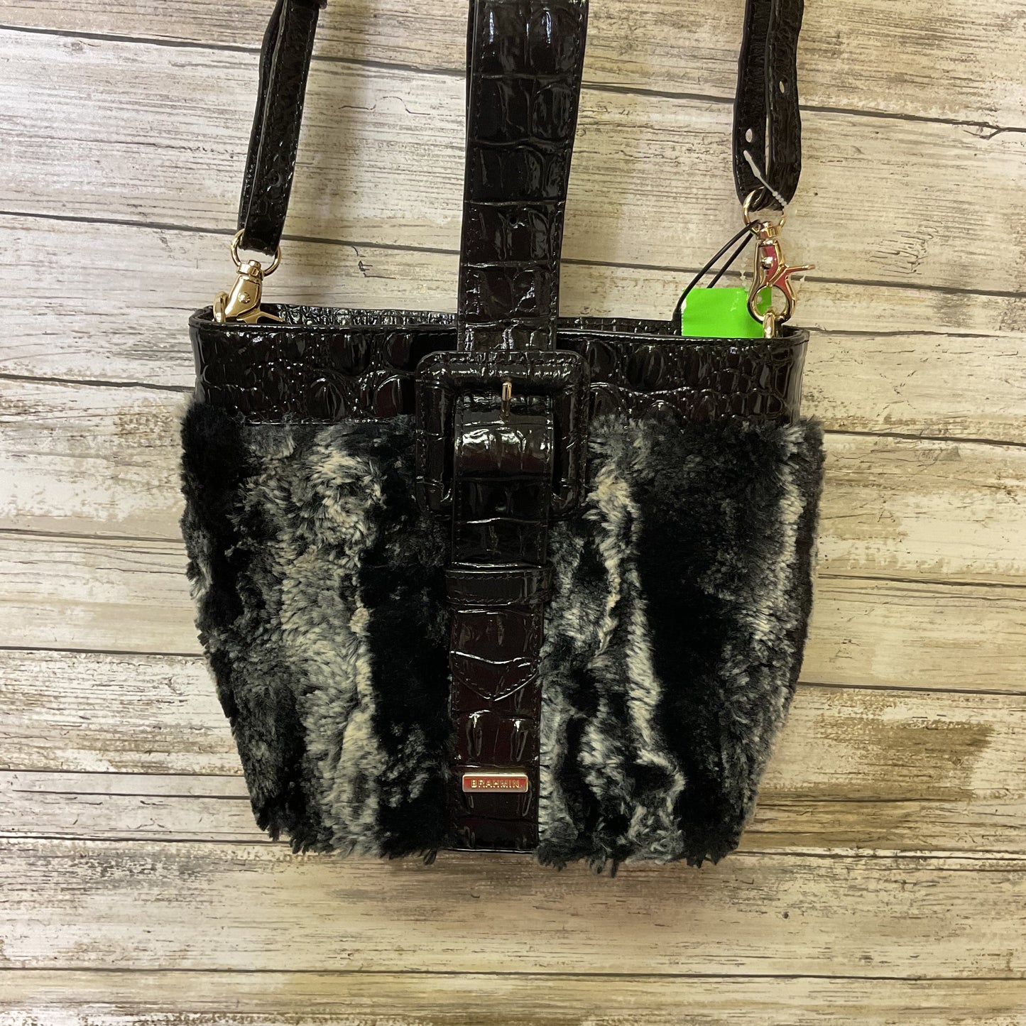 Crossbody Designer By Brahmin In Black, Size:Small