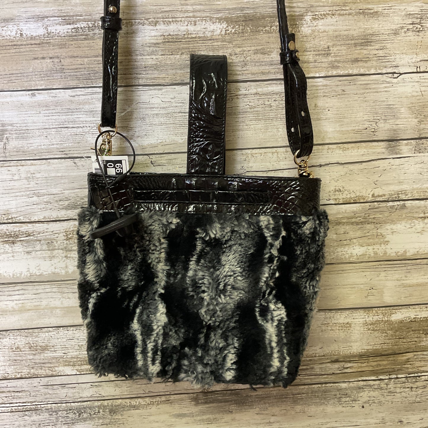 Crossbody Designer By Brahmin In Black, Size:Small