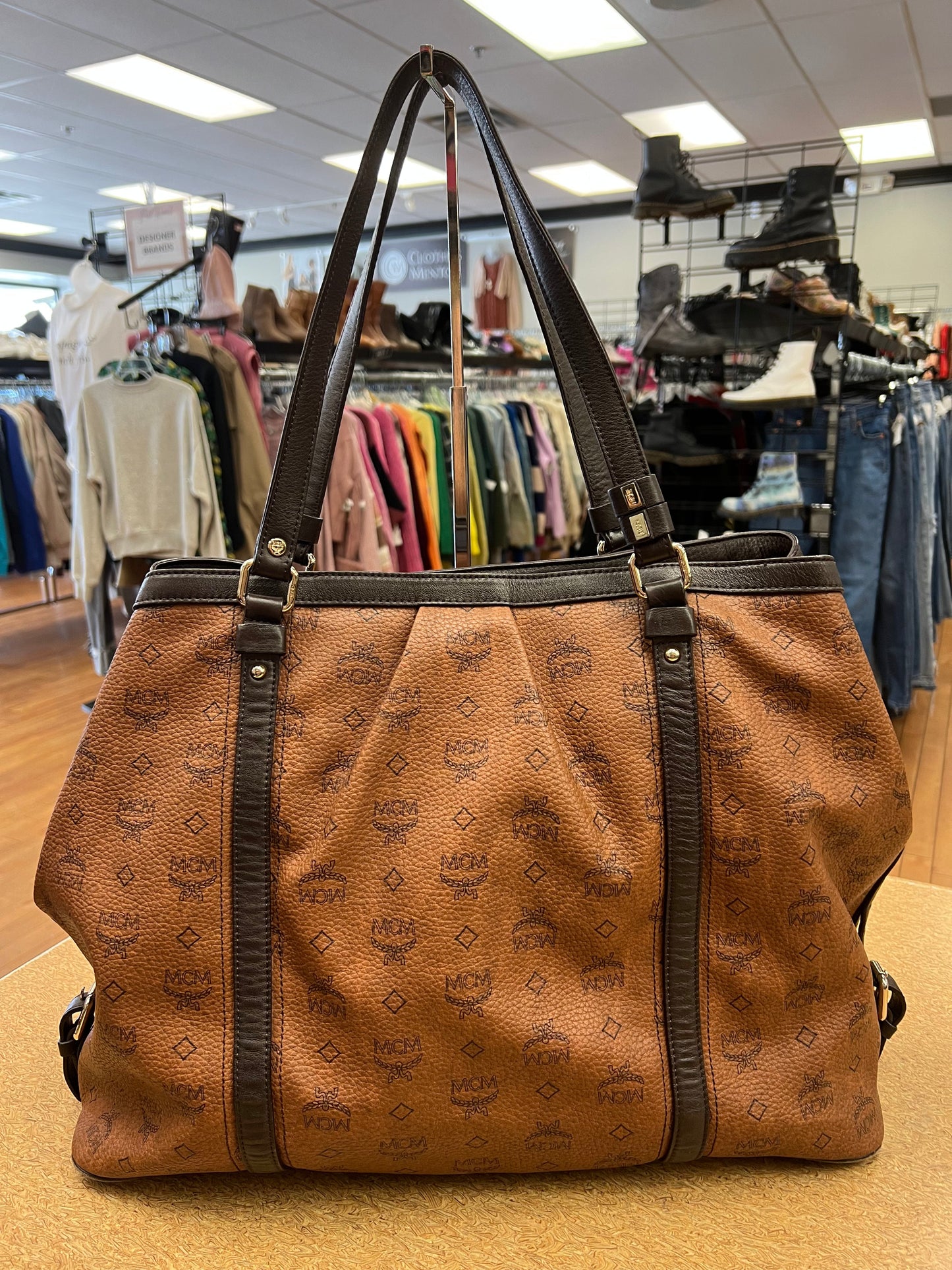 HANDBAG LUXURY DESIGNER by MCM In BROWN, Size: LARGE