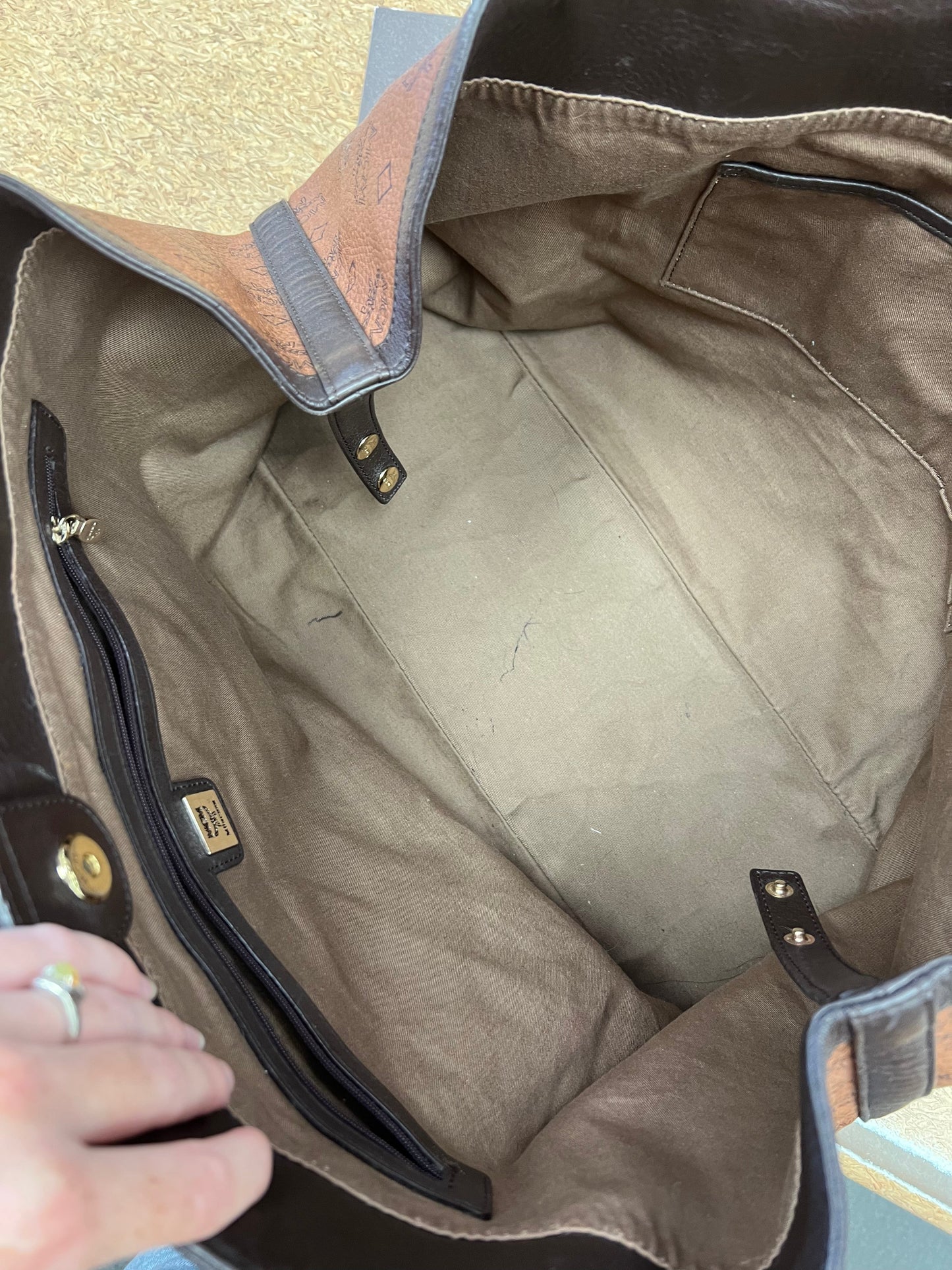 HANDBAG LUXURY DESIGNER by MCM In BROWN, Size: LARGE