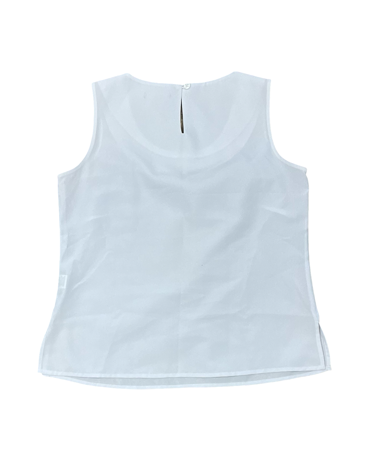 Top Sleeveless By Notations In White, Size:S