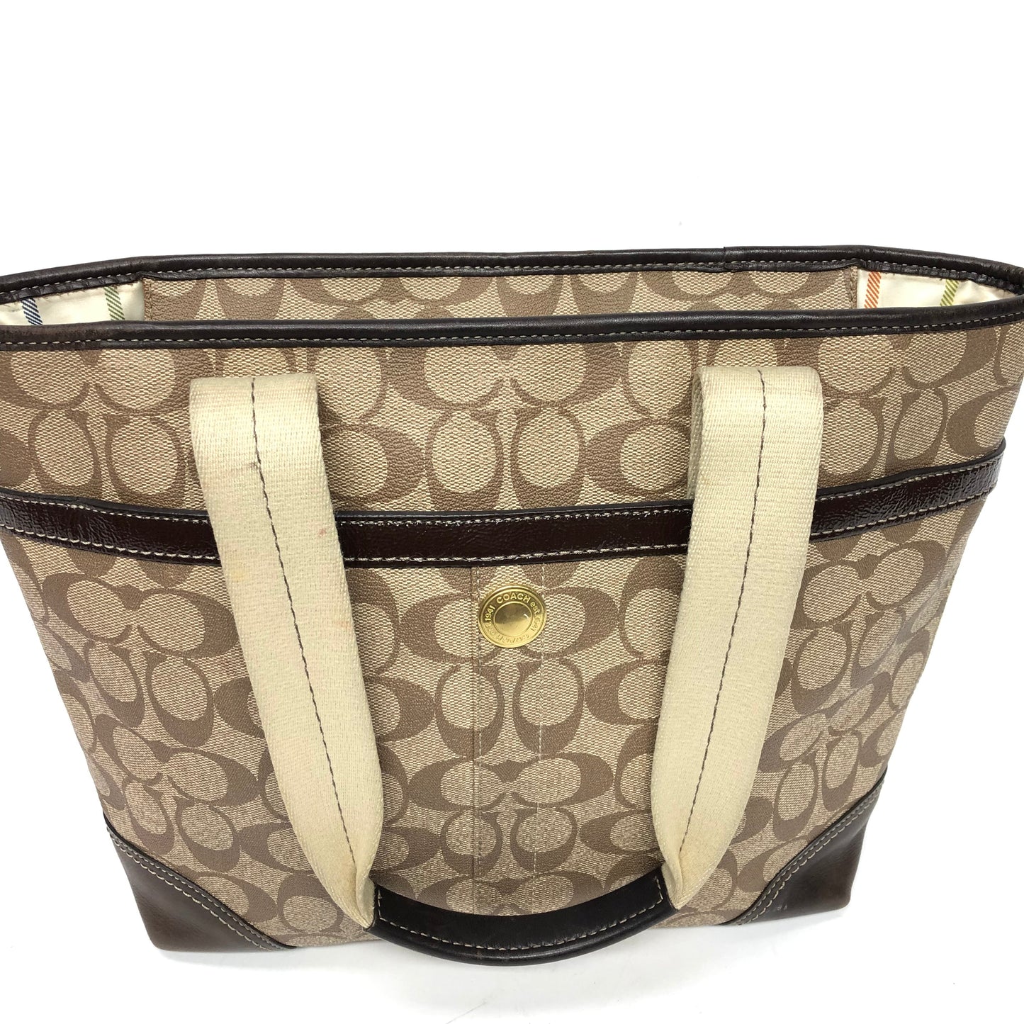 Tote Designer By Coach, Size: Medium