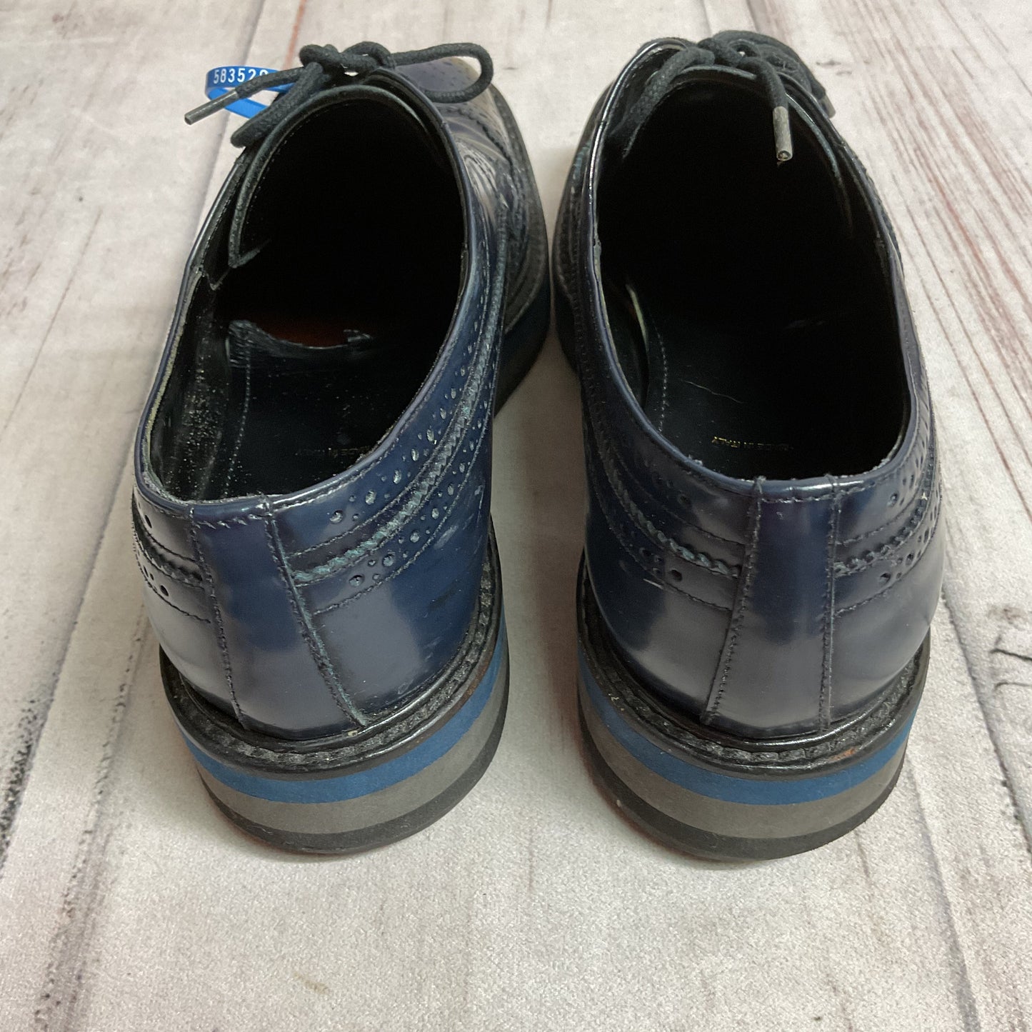 Shoes Luxury Designer By Prada In Blue, Size:38