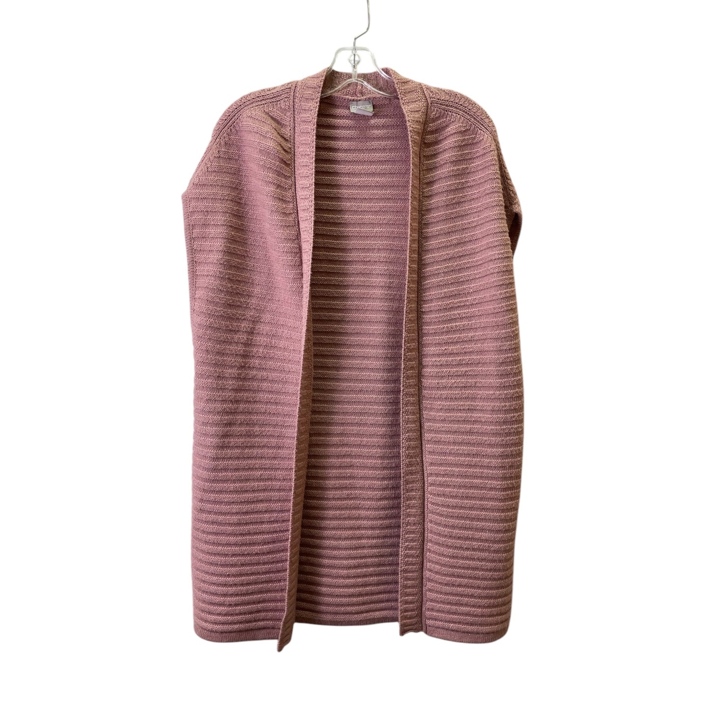 Vest Sweater By Chicos In Pink, Size:S