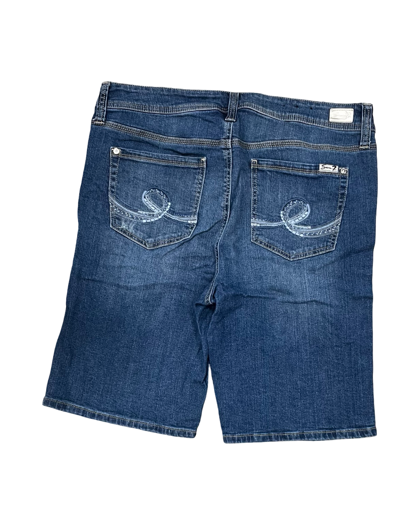 Shorts By Seven 7 In Blue Denim, Size:14