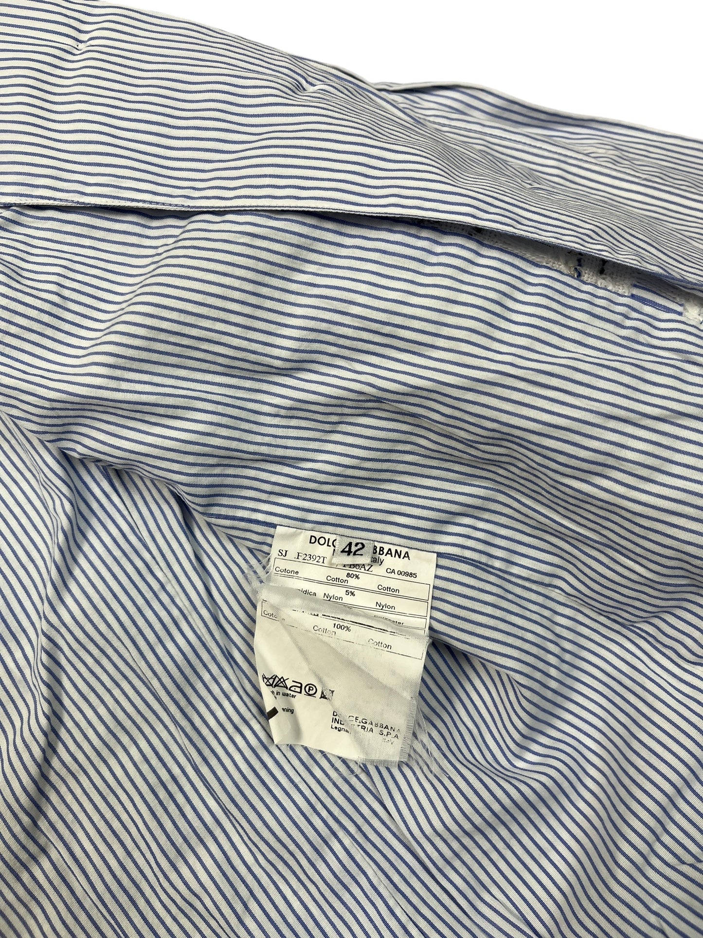 Jacket Luxury Designer By Dolce And Gabbana In Blue & White, Size:M