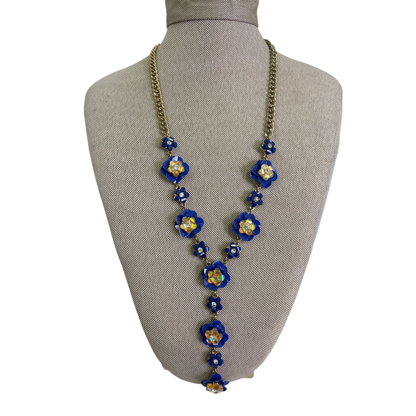Necklace Set By Cme In Blue & Gold, Size:02 Piece Set