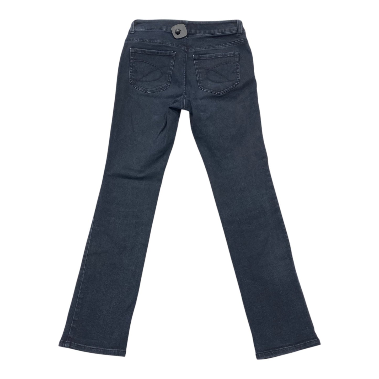 Jeans Straight By Chicos In Black Denim, Size:2