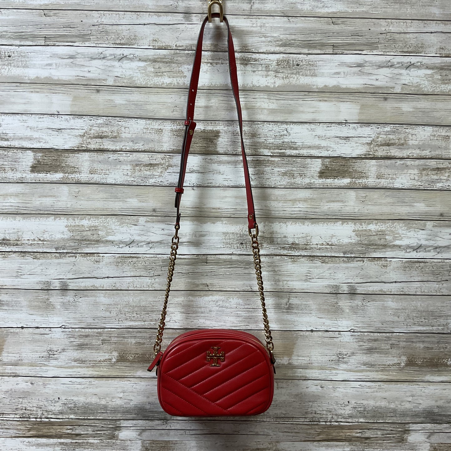 Crossbody Designer By Tory Burch In Red, Size:Small