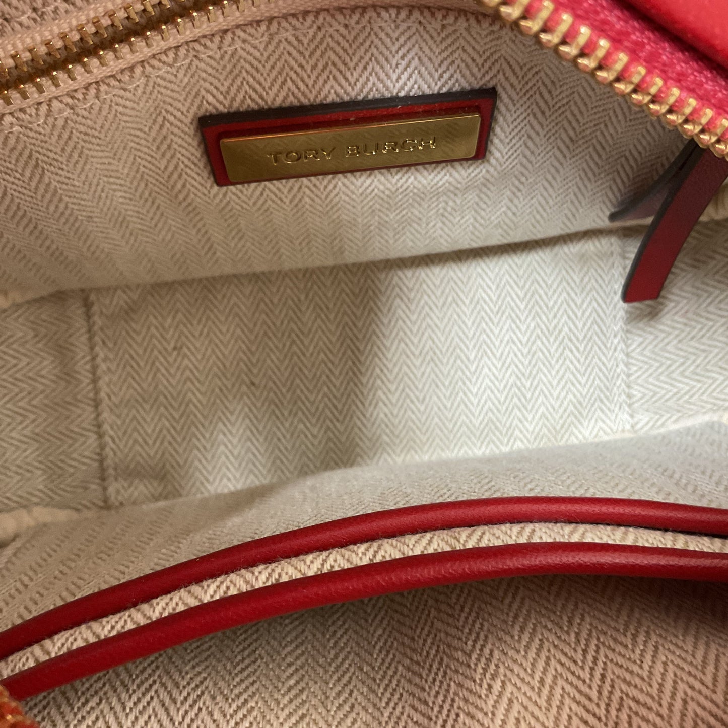 Crossbody Designer By Tory Burch In Red, Size:Small
