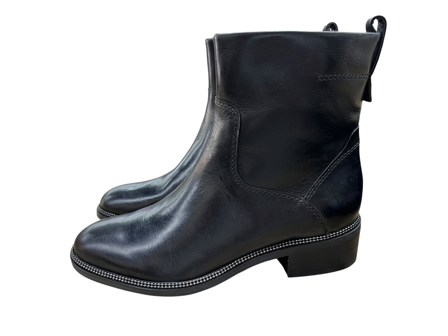 Boots Leather By Franco Sarto In Black, Size:7