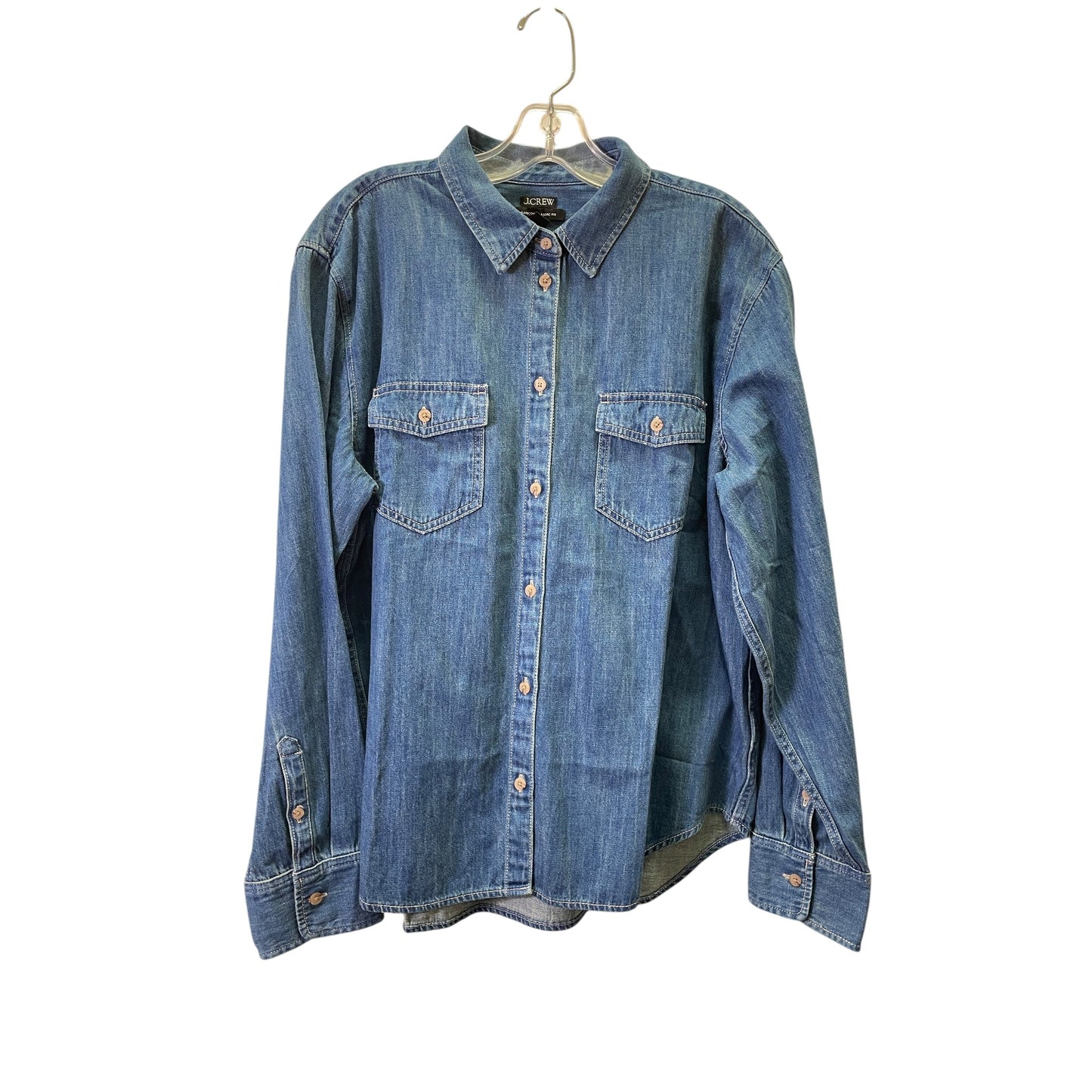 Top Ls By J. Crew In Blue Denim, Size:L
