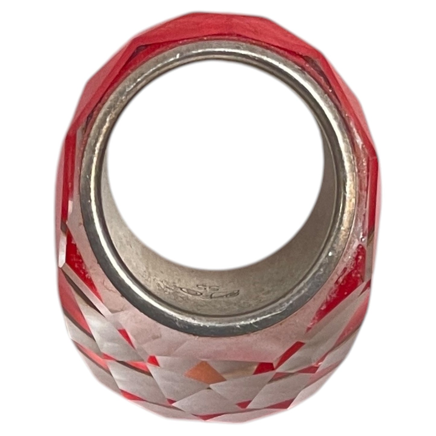 Ring Designer By Swarovski In Coral