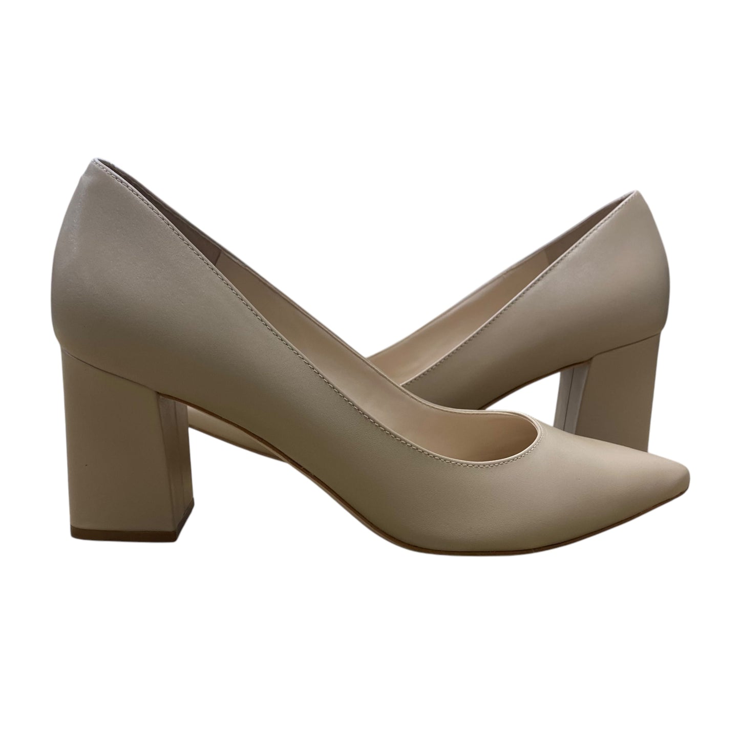 Shoes Heels Block By Marc Fisher In Beige, Size:8