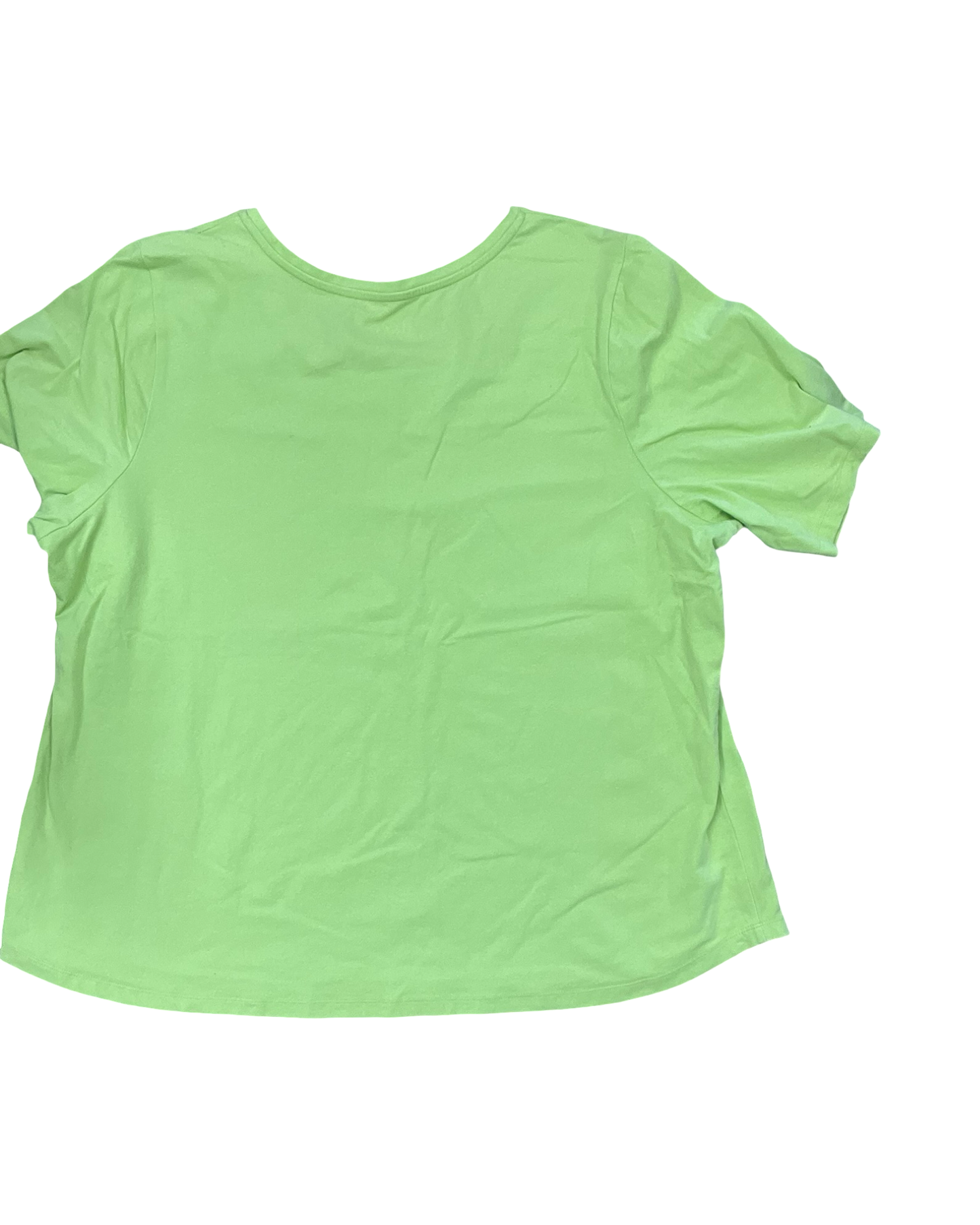 Top Ss Basic By D&Co. In Green, Size:2X