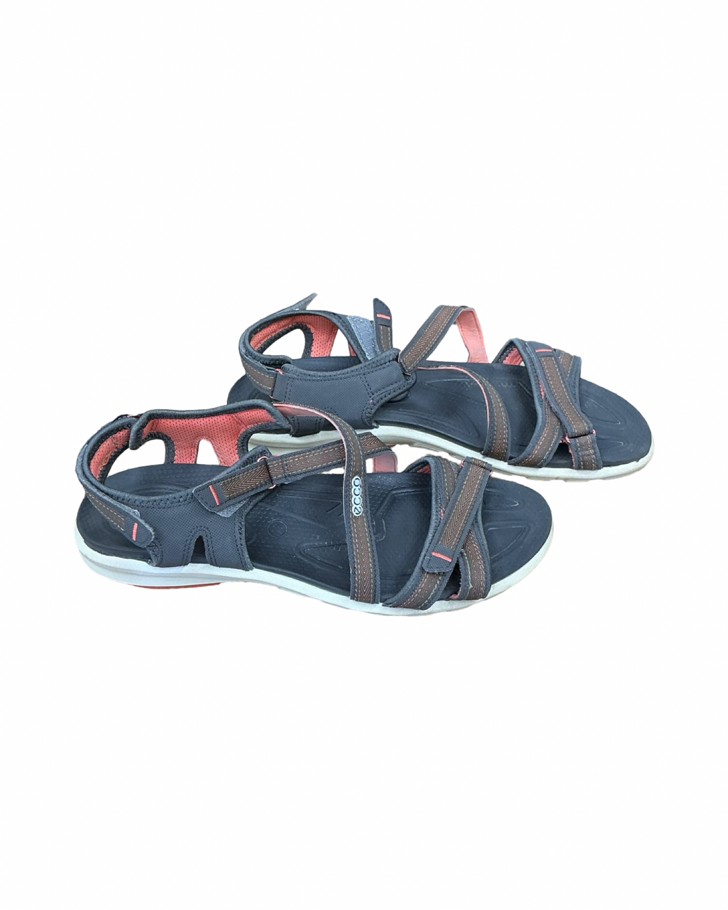 Sandals Flats By Ecco In Grey, Size:10.5