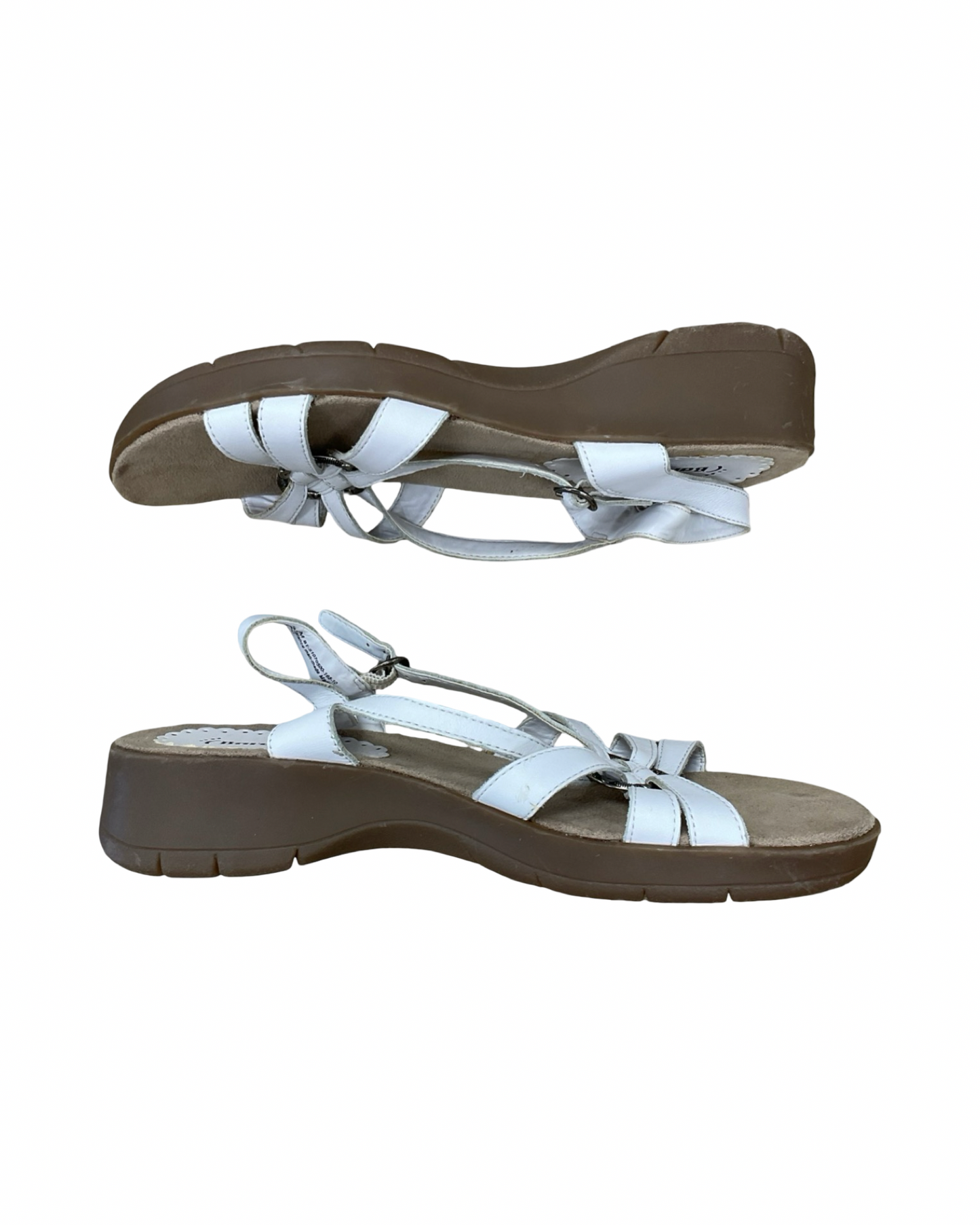 Sandals Flats By Bare Traps In White, Size:9.5