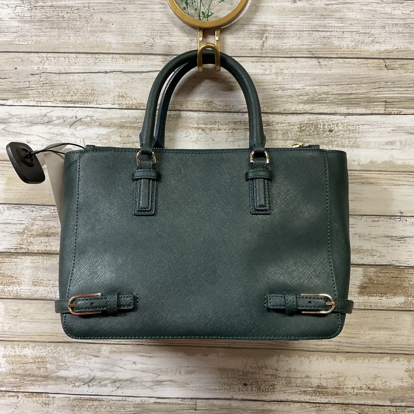 Handbag Designer By Tory Burch In Green, Size:Medium