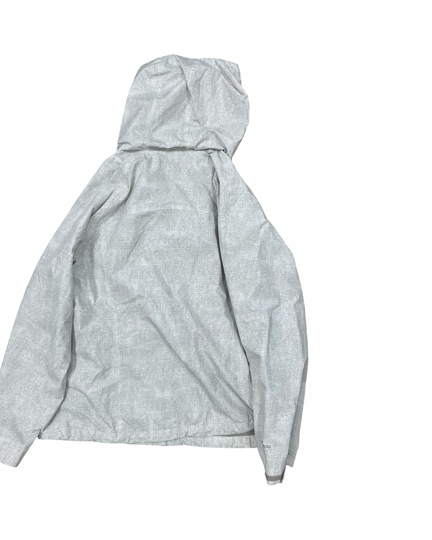 Jacket Windbreaker By Eddie Bauer In Grey & White, Size:Xl