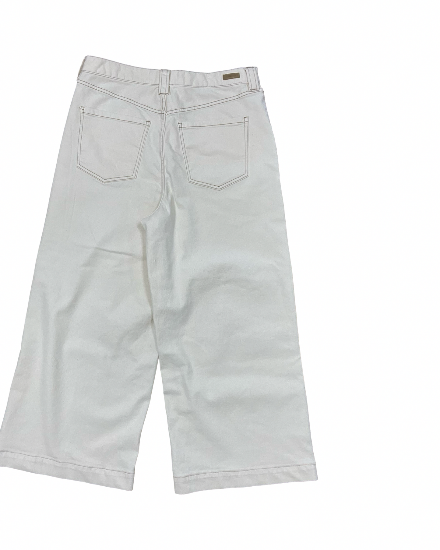 Jeans Wide Leg By Liverpool In Cream Denim, Size:14
