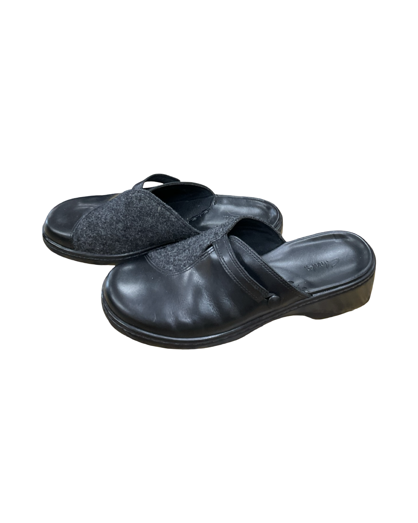 Shoes Flats By Clarks In Black, Size:8
