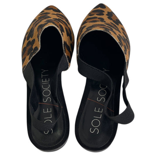 Shoes Flats By Sole Society In Animal Print, Size:6.5