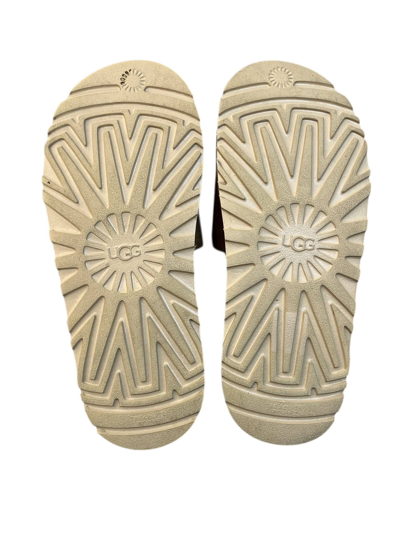 Sandals Designer By Ugg In Brown, Size: 10