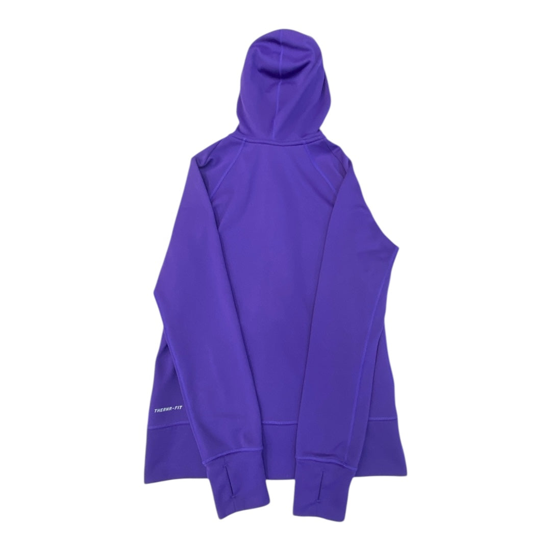Athletic Jacket By Nike In Purple, Size:M