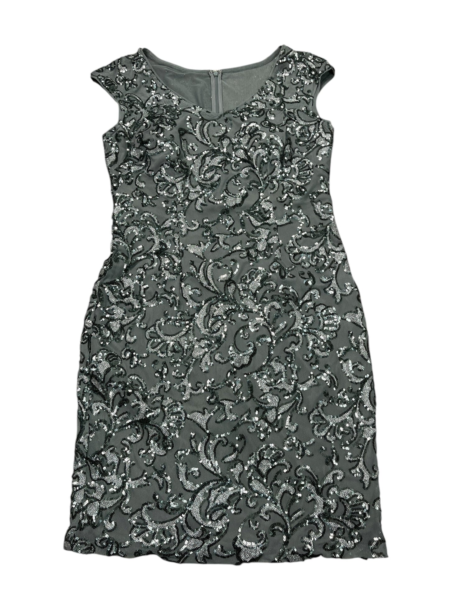 Dress Party Short By Alex Evenings In Grey, Size:Mp