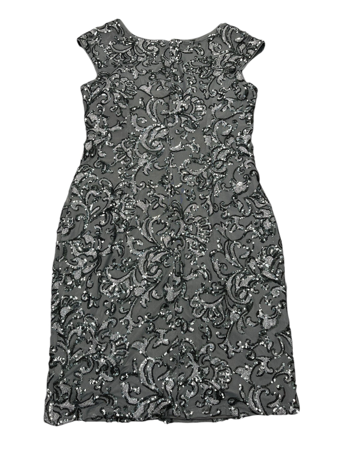 Dress Party Short By Alex Evenings In Grey, Size:Mp