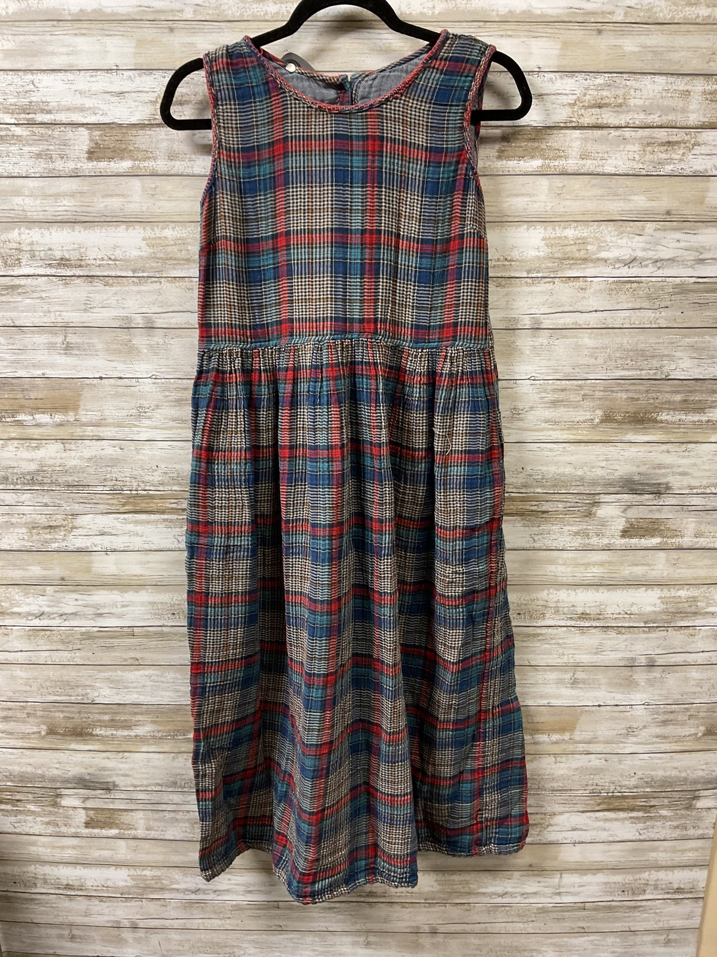 Dress Casual Midi By Natural Life In Plaid Pattern, Size:M
