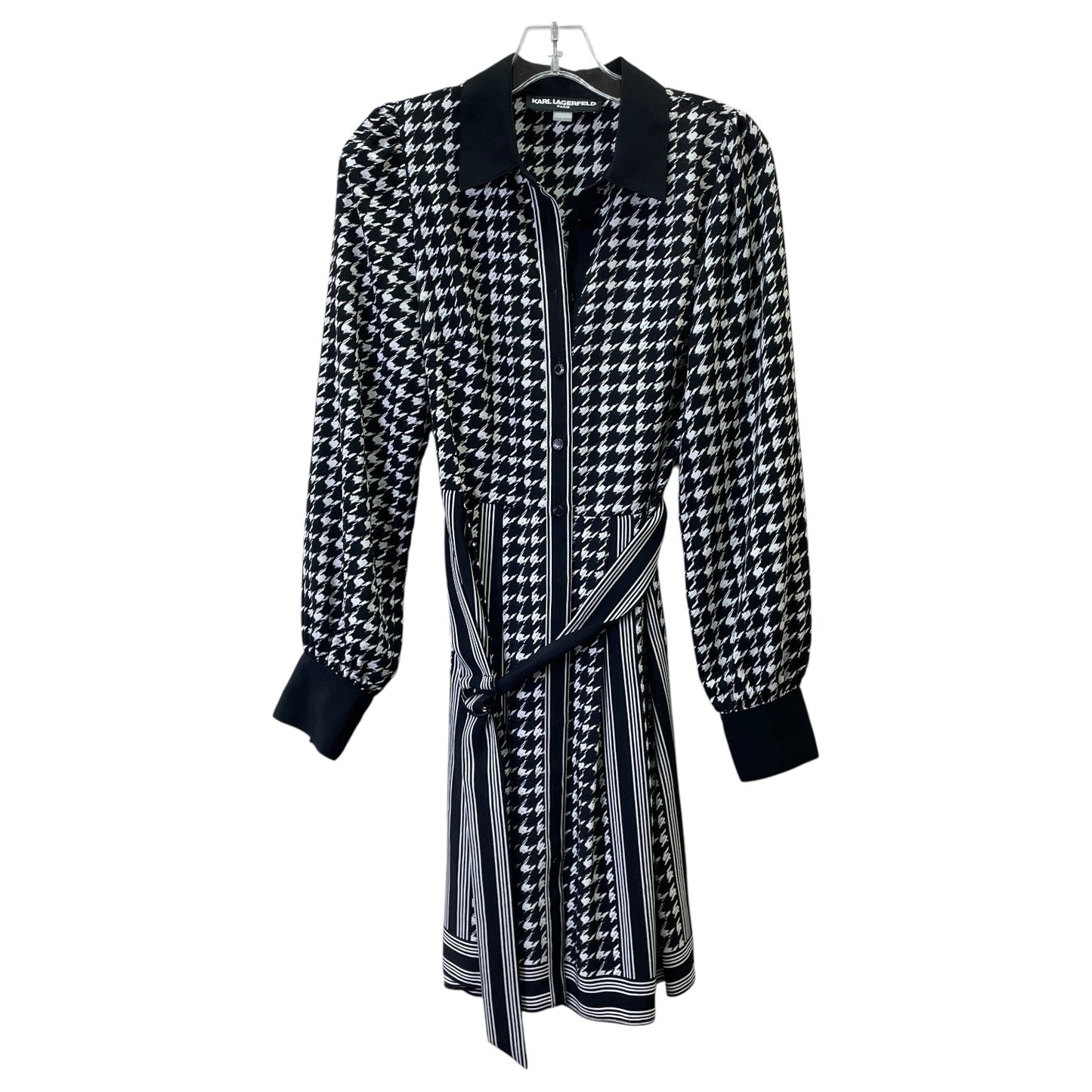 Dress Designer By Karl Lagerfeld In Black & White, Size:2
