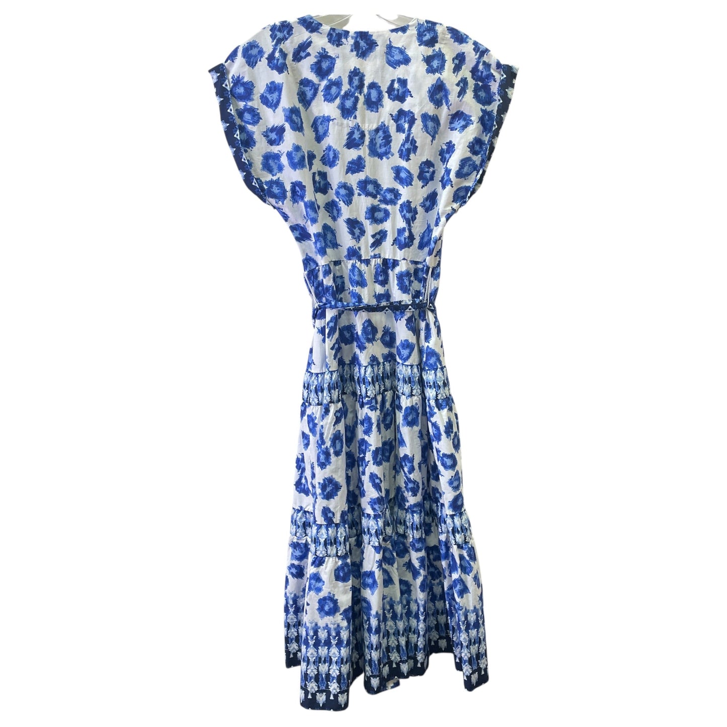 Dress Casual Midi By Abercrombie And Fitch In Blue & White, Size:S