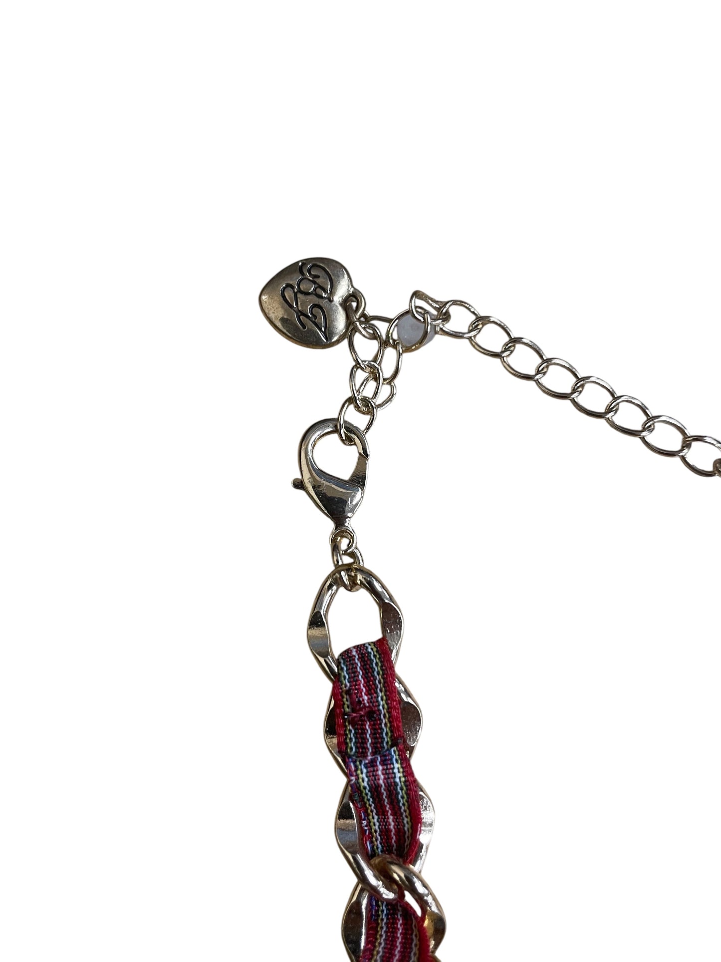 Necklace Charm By Betsey Johnson In Gold & Red