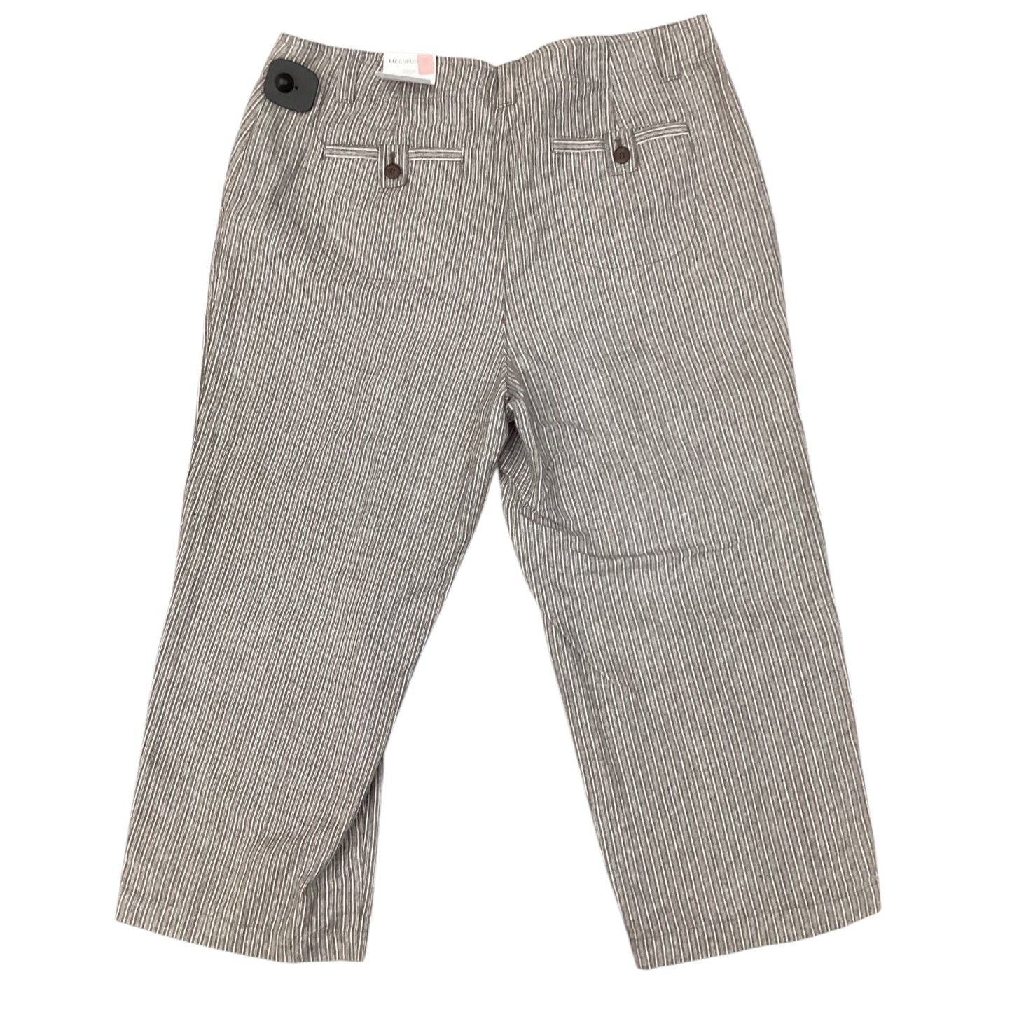 Pants Cropped By Liz Claiborne In Tan & White, Size:12
