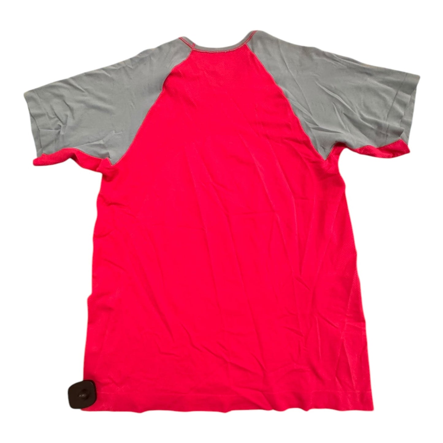 Athletic Top Ss By Nike Apparel In Grey & Pink, Size:L